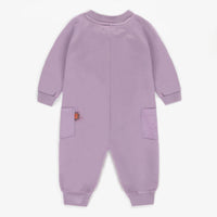 PALE PURPLE ONE-PIECE IN FRENCH COTTON, BABY
