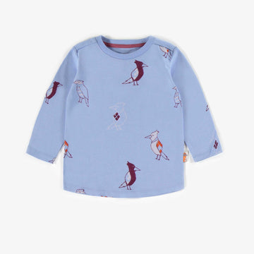 PALE BLUE PATTERNED T-SHIRT, BABY