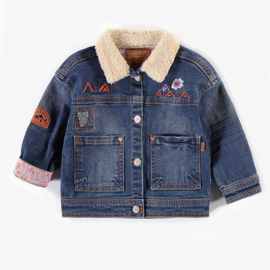 DENIM JACKET WITH EMBROIDERY, BABY GIRL