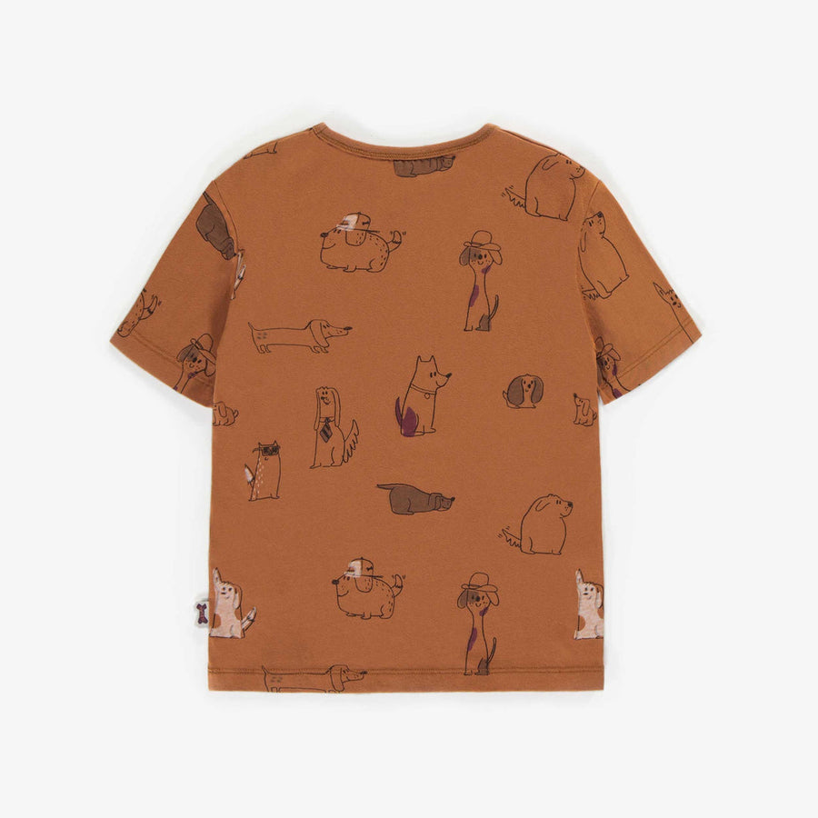 FUNNY DOGS BROWN T-SHIRT, CHILD