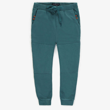 GREEN JOGGING PANTS IN FRENCH COTTON, CHILD