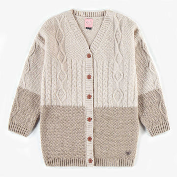RECYCLED POLYESTER KNITTED LONG CARDIGAN, CHILD