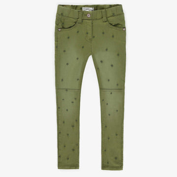 GREEN STRETCH DENIM TROUSERS WITH FITTED FIT, CHILD