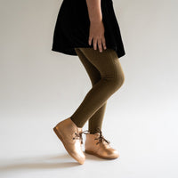 Olive Green Cable Knit Tights