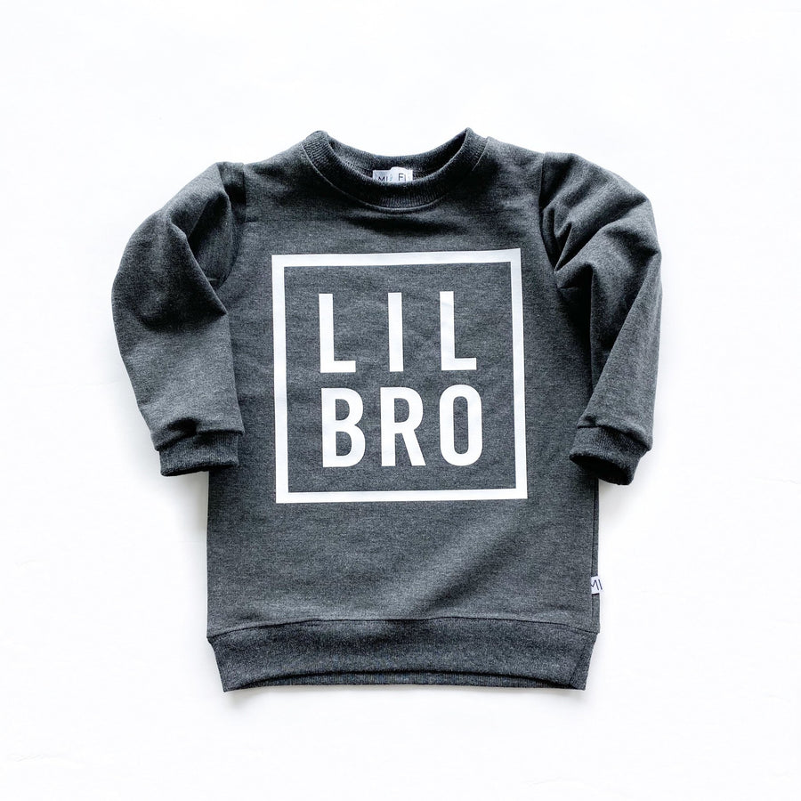 Lil Bro Sweatshirt - Charcoal / White