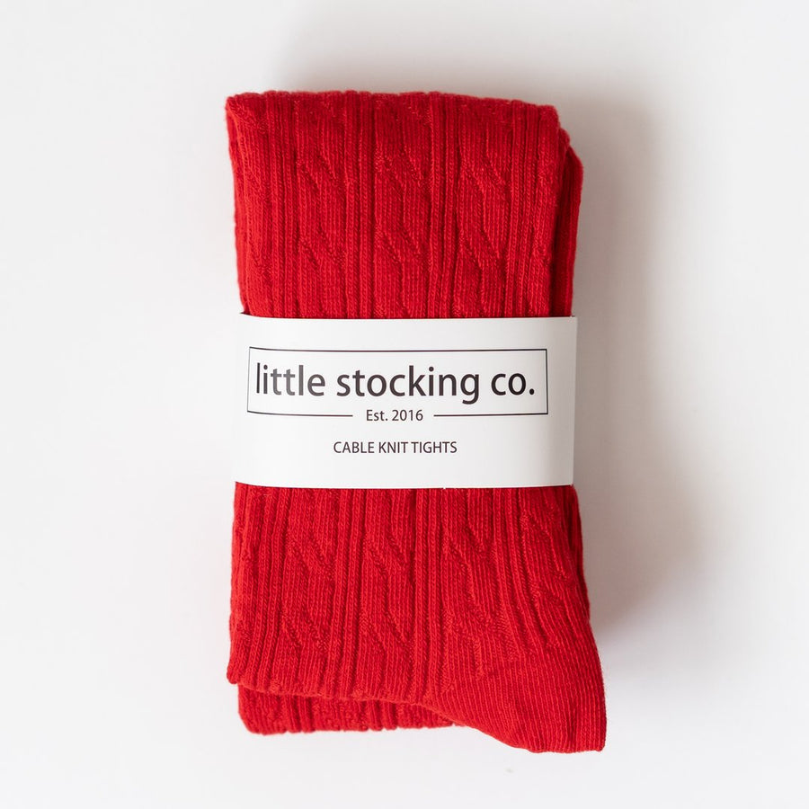 True Red Cable Knit Tights – Trendy Tots Winnipeg