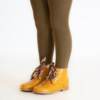 Olive Green Cable Knit Tights