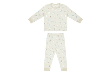 Organic Cotton Two-Piece Long Sleeve PJ Set - Winter Skate