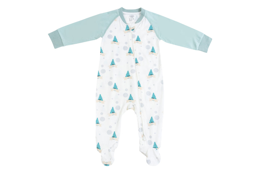 Bamboo Jersey One-Piece Zip Footed Sleeper - The Happy Hermit