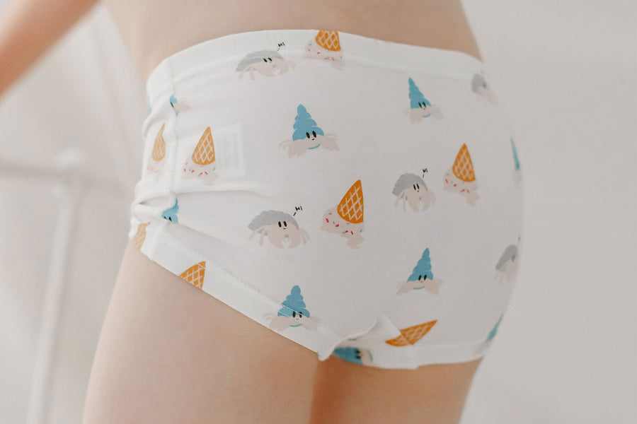 Bamboo Boys Boxer Briefs Underwear (2 Pack) - Hermit Crab
