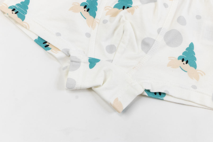 Bamboo Boys Boxer Briefs Underwear (2 Pack) - Hermit Crab