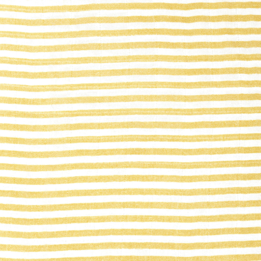Muslin Crib Sheet - Ochre Stripe