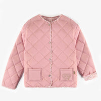 REVERSIBLE QUILTED NYLON JACKET WITH RECYCLED FIBER INSULATION, CHILD
