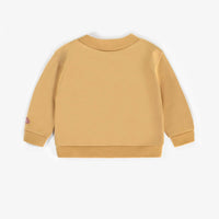 YELLOW CREWNECK IN FRENCH COTTON TERRY, NEWBORN
