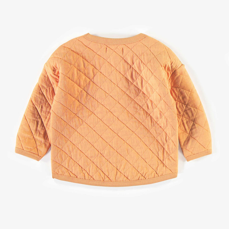 ORANGE SWEATER IN QUILTED JERSEY, BABY