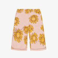 PINK FLOWERY PANT IN FRENCH TERRY, BABY