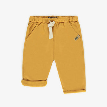 MUSTARD PANT RELAXED FIT IN FRENCH TERRY, BABY
