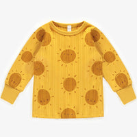 YELLOW PATTERNED TWO-PIECE PAJAMAS IN COTTON, NEWBORN