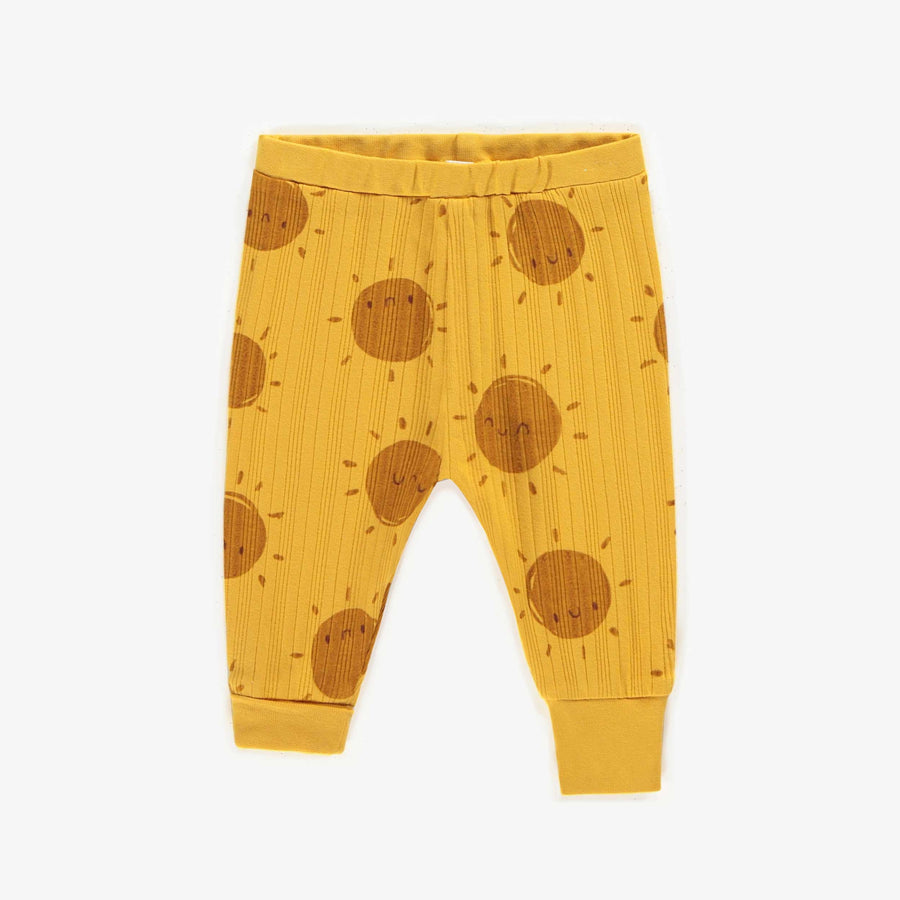 YELLOW PATTERNED TWO-PIECE PAJAMAS IN COTTON, NEWBORN