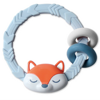 Ritzy Rattle Silicone Teether Rattle | Fox Blue
