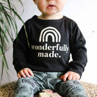 Bamboo/Cotton 'Wonderfully Made' Pullover | Black