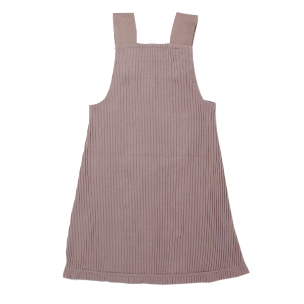 Organic Ribbed Tank Dress in Thistle
