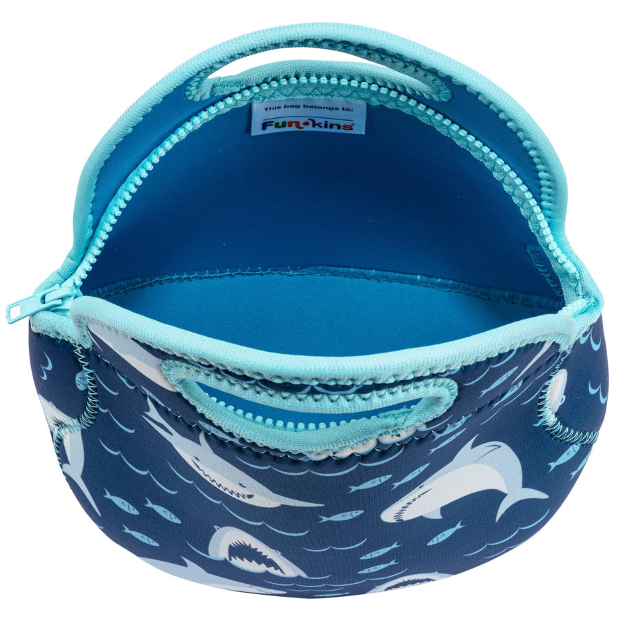 Small Machine Washable Lunch Bag - Sharks