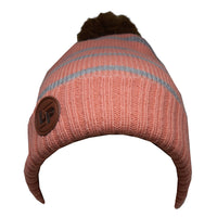 Aspen Toque - Dusty pink and Grey