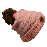 Aspen Toque - Dusty pink and Grey