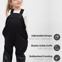 All-Weather Fleece Overalls - Black | Waterproof Windproof Eco