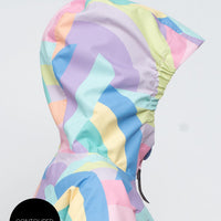 10K Packaway Rainshell - Rainbow Stripe | Waterproof Windproof Eco