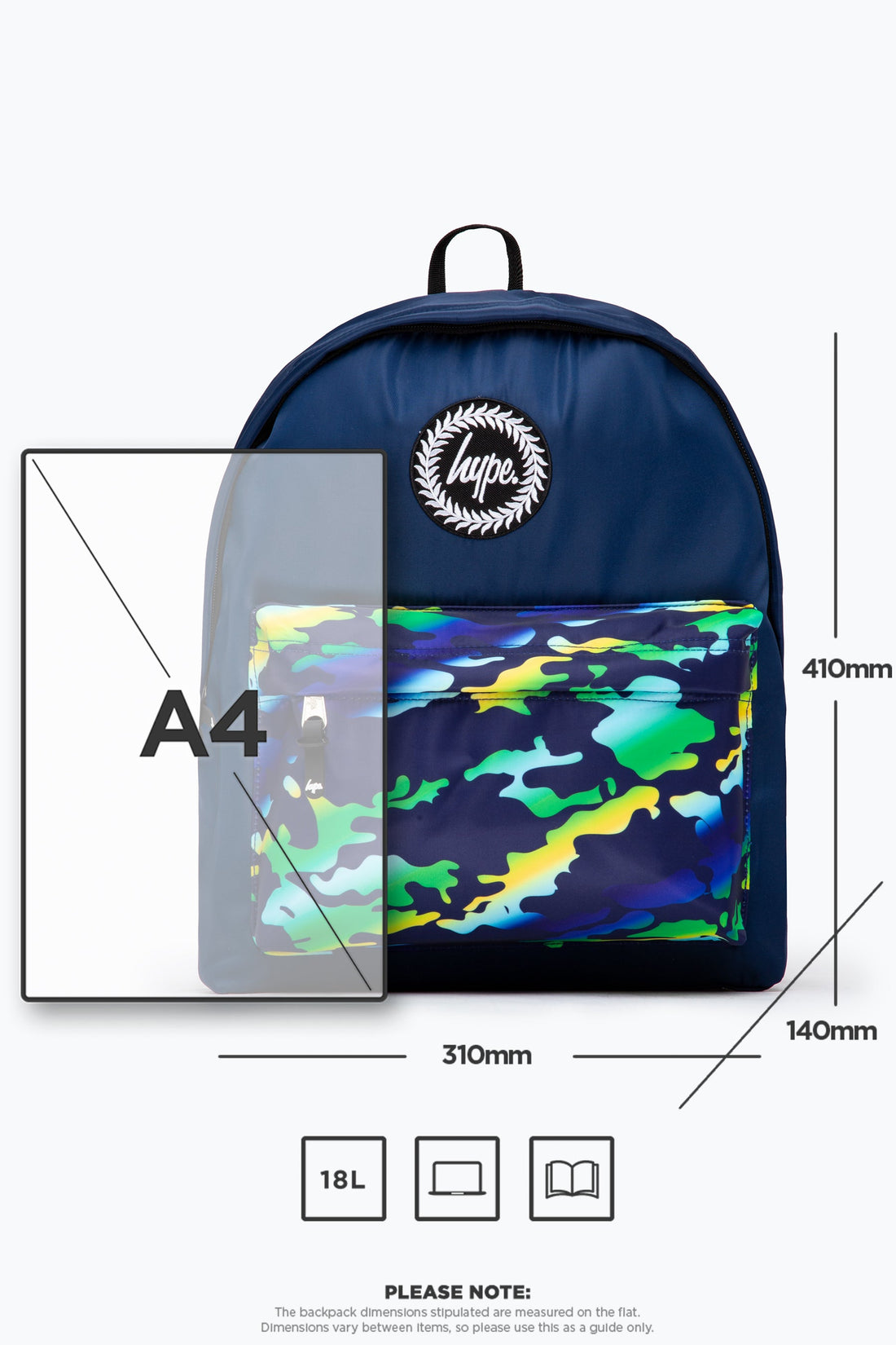 NAVY WITH CAMO GRADIENTS BACKPACK