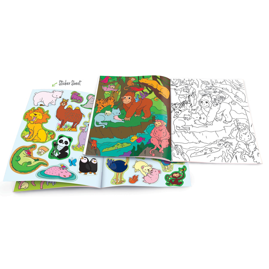 Animals Around the World Dry Erase Coloring Book