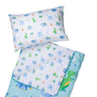 Dinosaur Land Microfiber Sleeping Bag w/ Pillowcase