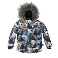 Two Piece Snowsuit Grey Polar Bear Printed And Teal