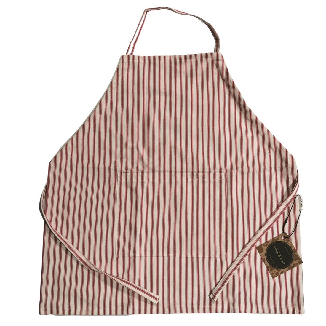 Coastal Heritage Red and White Striped Apron
