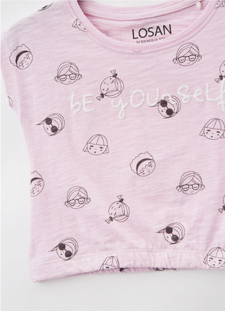 Be Yourself Pink Short Sleeve T-Shirt, Child