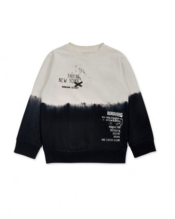 Black white knit sweatshirt for boy Urban Activist