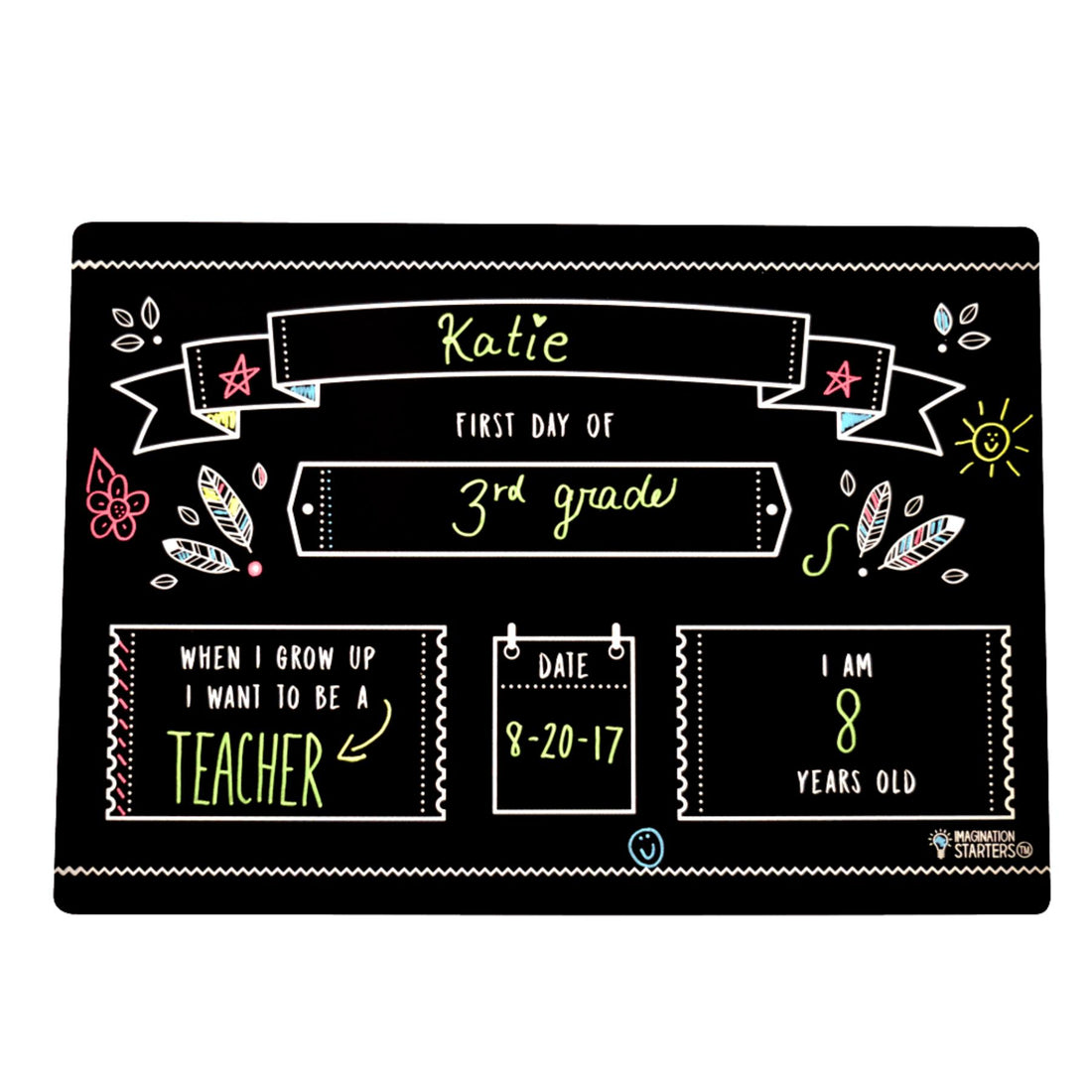 Chalkboard Back To School Placemat