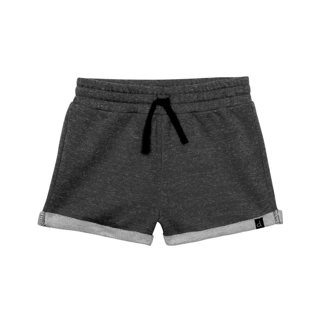 FRENCH TERRY SHORT IN CHARCOAL MIX, GIRL