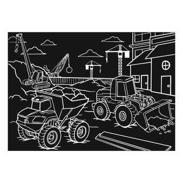 Chalkboard Construction Placemat