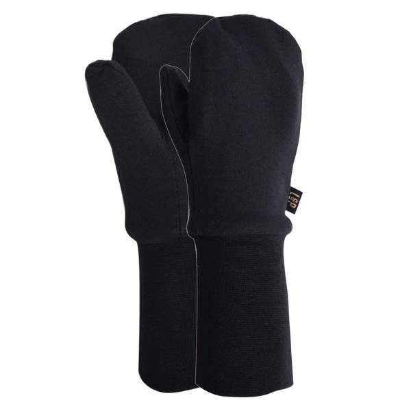 Cotton mitts lined in Polar (Black)