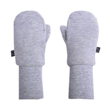 Cotton mitts lined in Sherpa (Gray)