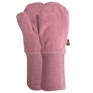 Cotton mitts lined in Polar (Eggplant)