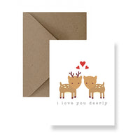 I Love You Deerly Greeting Card