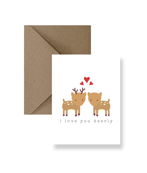 I Love You Deerly Greeting Card