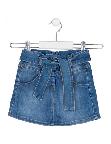 Denim Skirt with Belt, Child