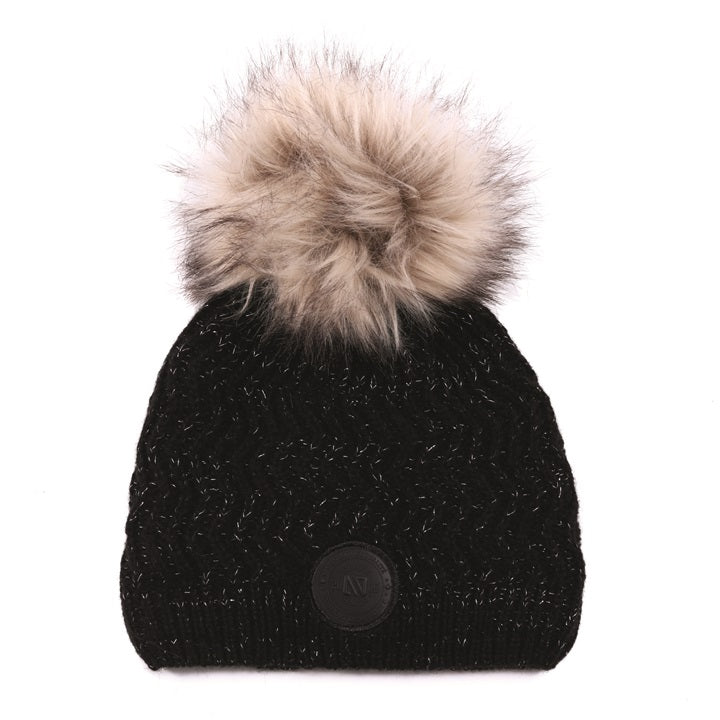 Knit Hat - Black Sparkle