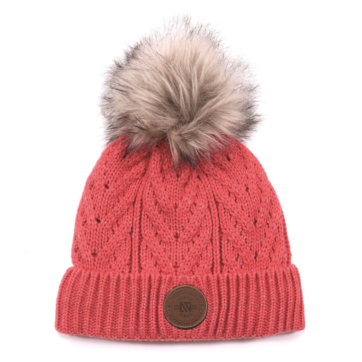 Knit Hat - Coral