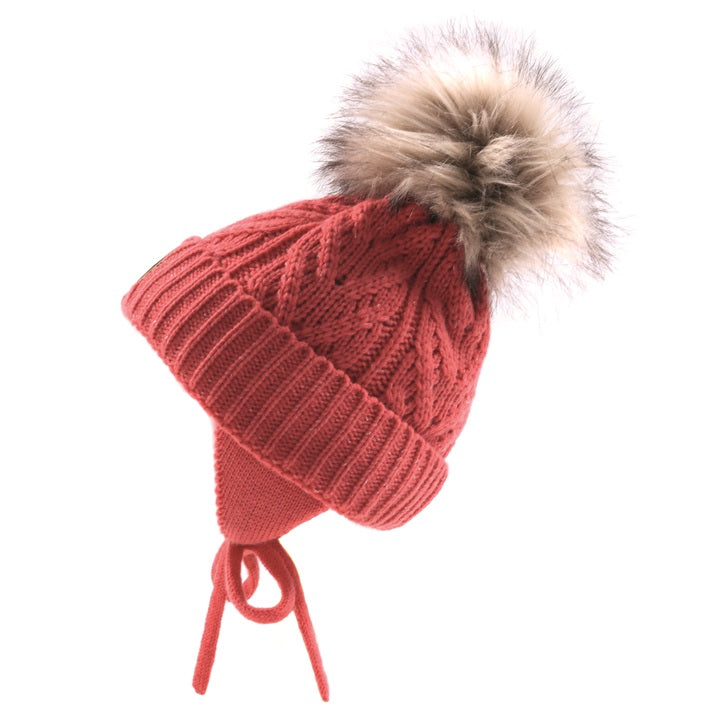 Knit Hat - Coral